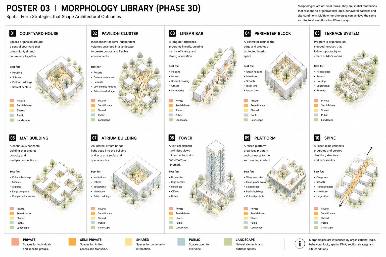 Poster 03 — Morphology Library (Phase 3D)